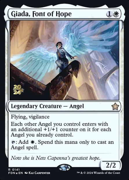 Giada, Font of Hope, Magic card PFDN 141s — Foundations Promos set