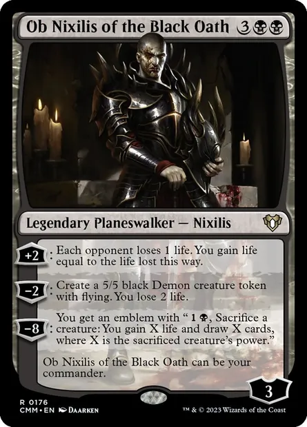 Ob Nixilis of the Black Oath, Magic card CMM 176 — Commander Masters set