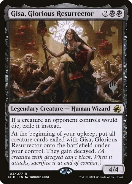Gisa, Glorious Resurrector, Magic card PMID 103p — Innistrad: Midnight Hunt Promos set