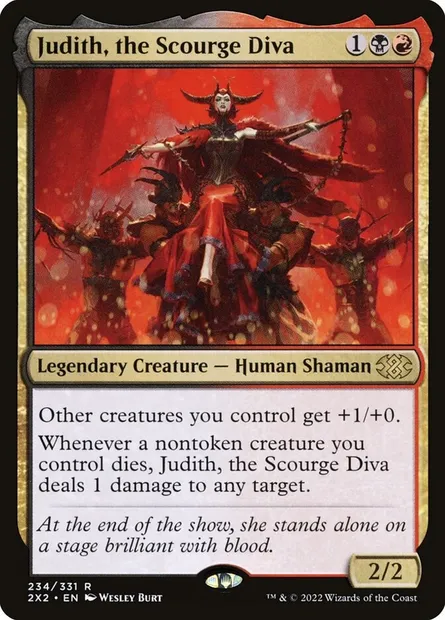 Judith, the Scourge Diva, Magic card 2X2 234 — Double Masters 2022 set
