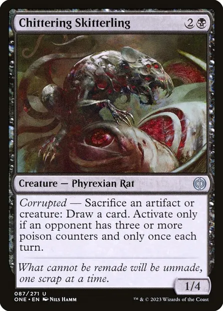 Chittering Skitterling, Magic card ONE 87 — Phyrexia: All Will Be One set