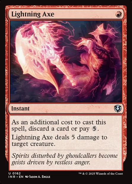 Lightning Axe, Magic card INR 162 — Innistrad Remastered set