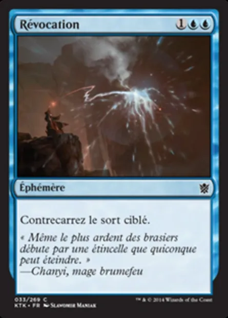 Révocation, carte Magic KTK 33 — extension Les Khans de Tarkir