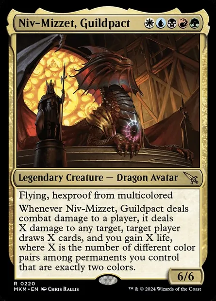 Niv-Mizzet, Guildpact, Magic card MKM 220 — Murders at Karlov Manor set