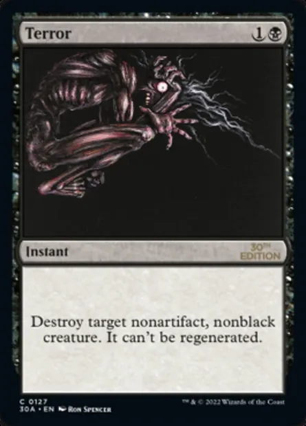 Terror, Magic card 30A 127 — 30th Anniversary Edition set