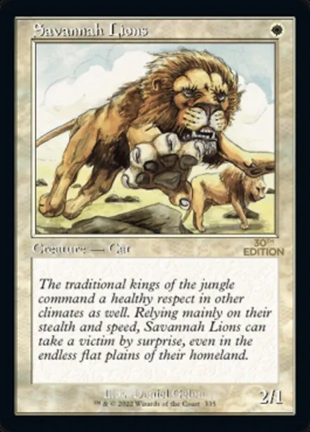 Savannah Lions, Magic card 30A 335 — 30th Anniversary Edition set