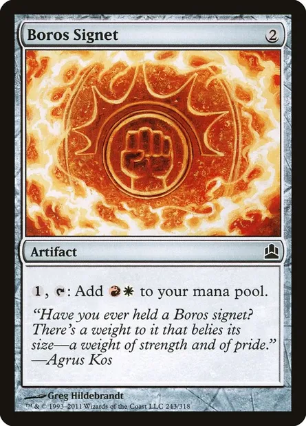 Boros Signet, Magic card CMD 243 — Commander 2011 set