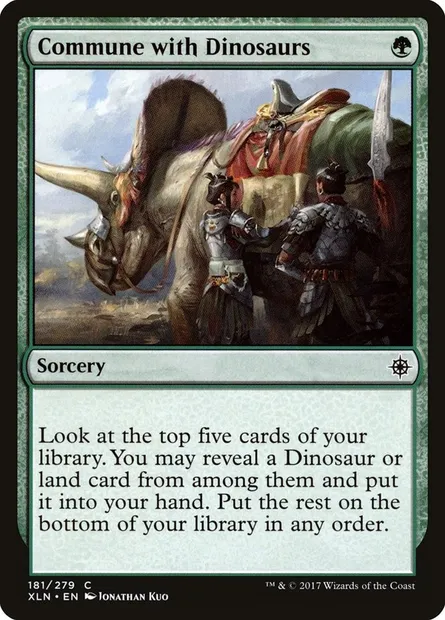 Commune with Dinosaurs, Magic card XLN 181 — Ixalan set