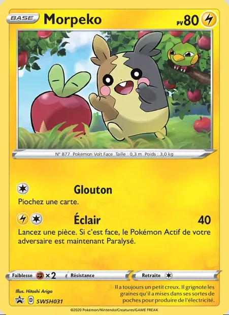 Morpeko, carte Pokémon SWSH 031 — extension Promo SWSH