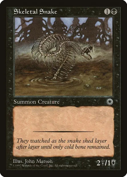 Serpent squelette, carte Magic POR 111 — extension Portal