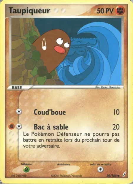 Taupiqueur, carte Pokémon CG 50 — extension EX Gardiens de Cristal