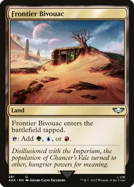 Frontier Bivouac, Magic card 40K 281 — Warhammer 40,000 Commander set