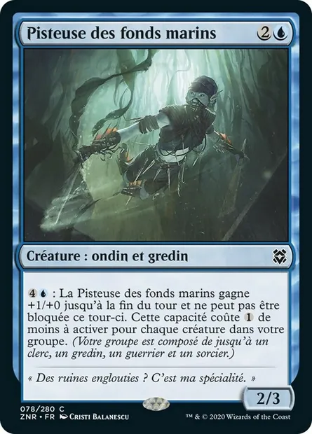 Pisteuse des fonds marins, carte Magic ZNR 78 — extension Renaissance de Zendikar