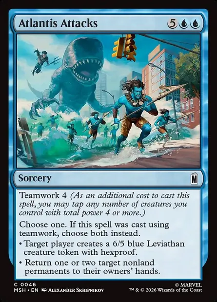 Atlantis Attacks, Magic card MSH 46 — Marvel Super Heroes set