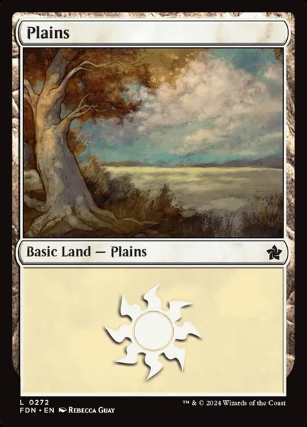 Plains, Magic card FDN 272 — Foundations set
