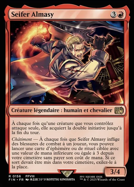 Seifer Almasy, carte Magic FIN 156 — extension Final Fantasy