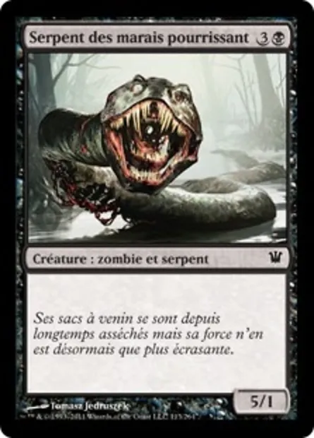 Serpent des marais pourrissant, carte Magic ISD 113 — extension Innistrad