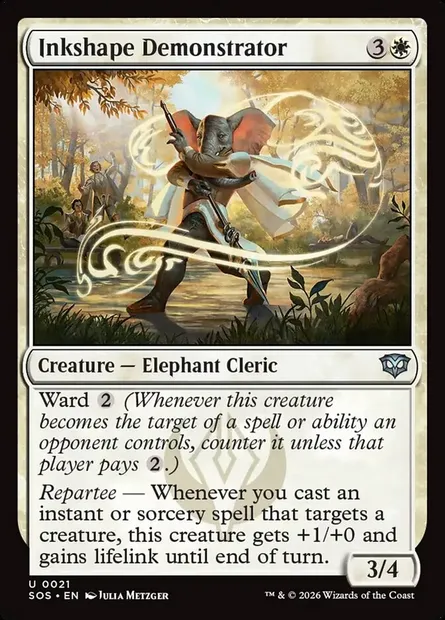 Inkshape Demonstrator, Magic card SOS 21 — Secrets of Strixhaven set