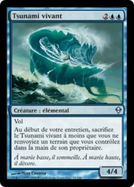 Tsunami vivant, carte Magic ZEN 52 — extension Zendikar