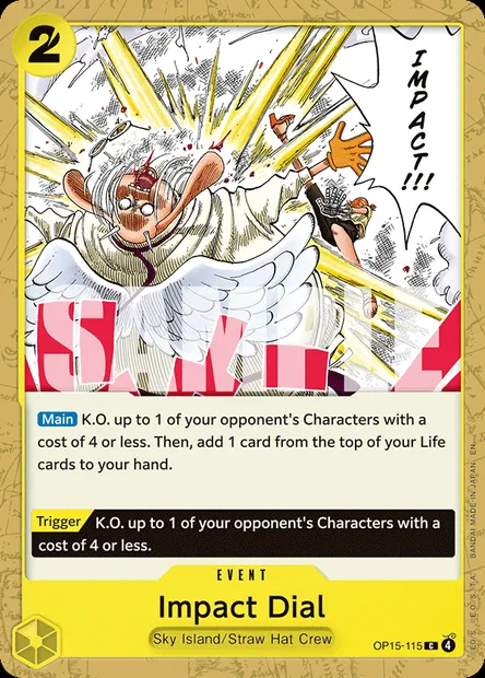 Impact Dial, One Piece card OP15-115 — ADVENTURE ON KAMI’S ISLAND set
