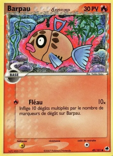 Barpau δ, carte Pokémon DF 49 — extension EX Île des Dragons