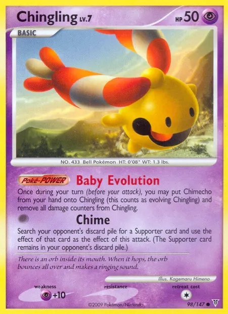 Chingling, Pokémon card SV 98 — Supreme Victors set