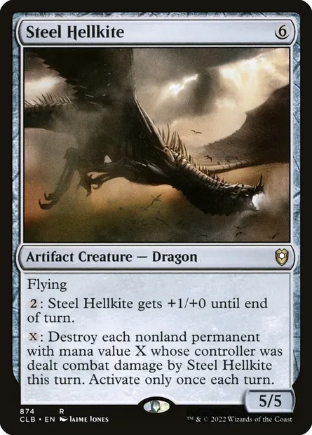 Steel Hellkite, Magic card CLB 874 — Commander Legends: Battle for Baldur's Gate set