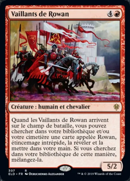 Vaillants de Rowan, carte Magic ELD 307 — extension Throne of Eldraine