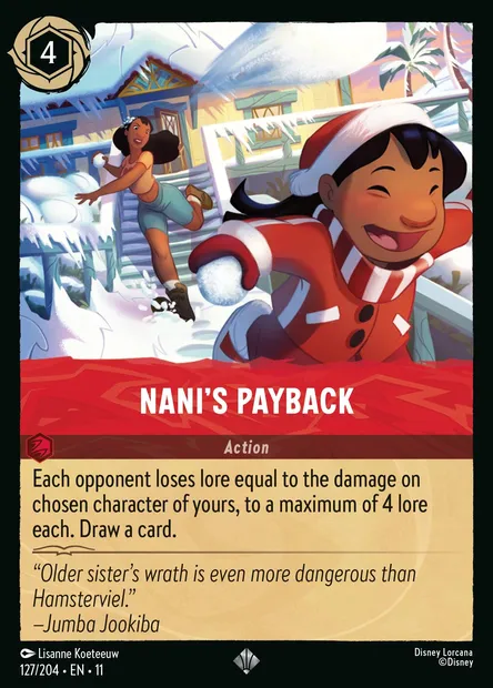 Nani's Payback, Disney Lorcana card CH11-127 — Winterspell set