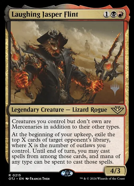 Laughing Jasper Flint, Magic card POTJ 215p — Outlaws of Thunder Junction Promos set