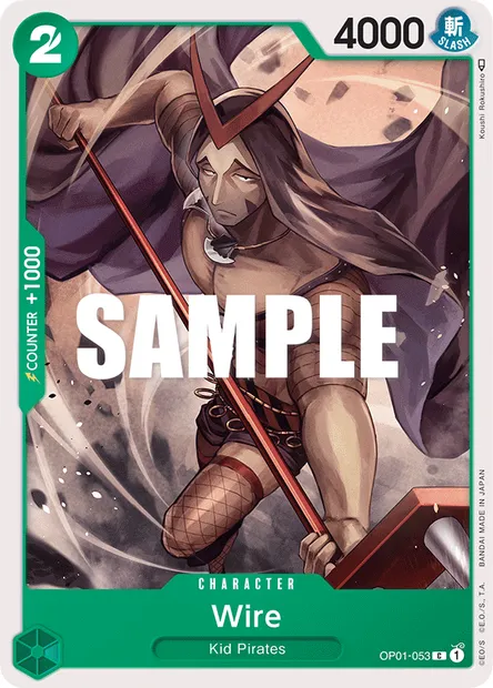 Wire, One Piece card OP01-053 — ROMANCE DAWN set
