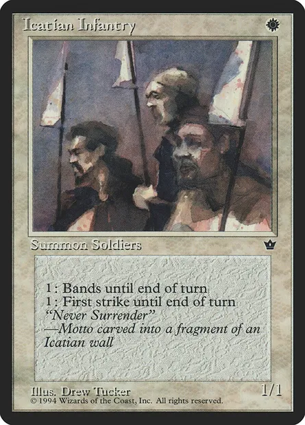 Icatian Infantry, carte Magic FEM 7d — extension Fallen Empires