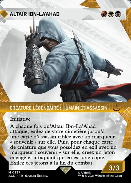 Altaïr Ibn-La'Ahad, carte Magic ACR 137 — extension Assassin's Creed