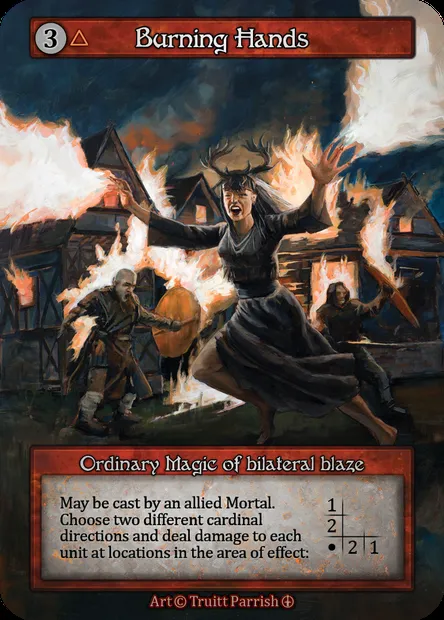 Burning Hands, Sorcery card ATH 123 — Arthurian Legends set