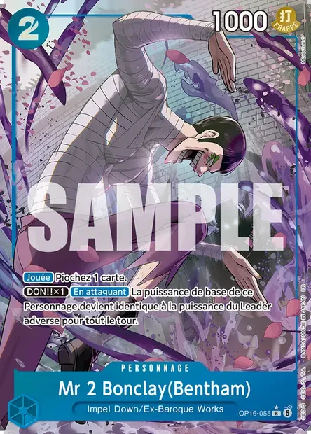 Mr 2 Bonclay(Bentham), carte One Piece OP16-055 — extension L'HEURE DE LA BATAILLE DÉCISIVE