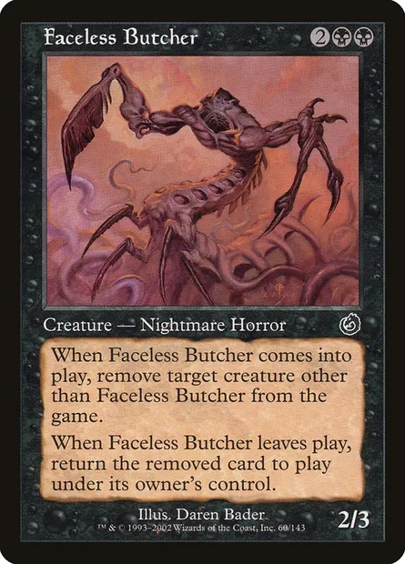 Faceless Butcher, Magic card TOR 60 — Torment set