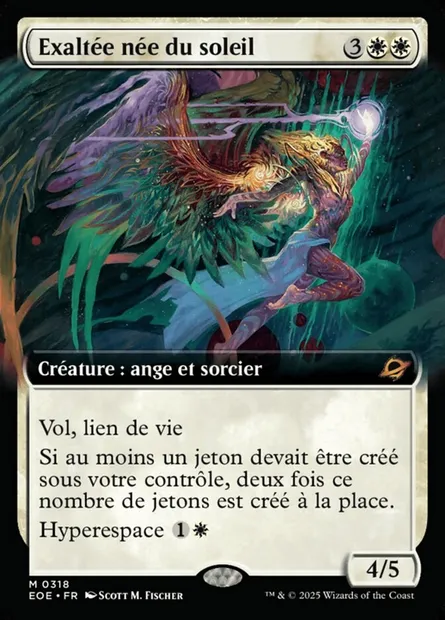 Exaltée née du soleil, carte Magic EOE 318 — extension Edge of Eternities