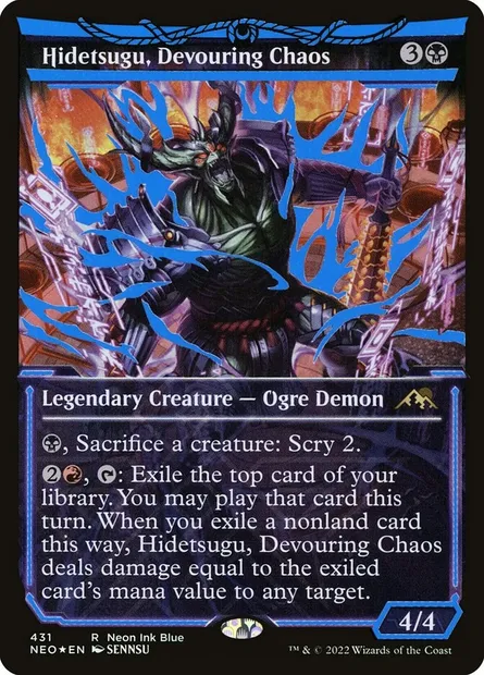 Hidetsugu, Devouring Chaos, Magic card NEO 431 — Kamigawa: Neon Dynasty set