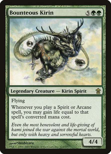 Kirin de générosité, carte Magic SOK 123 — extension Libérateurs de Kamigawa