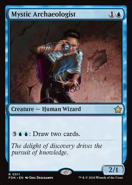 Mystic Archaeologist, Magic card FDN 511 — Foundations set