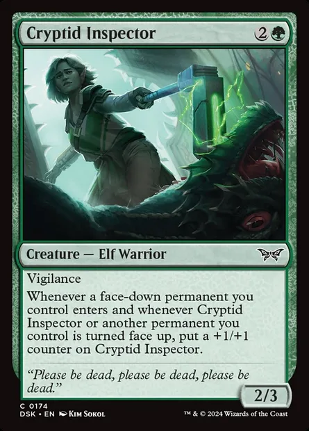 Cryptid Inspector, Magic card DSK 174 — Duskmourn: House of Horror set