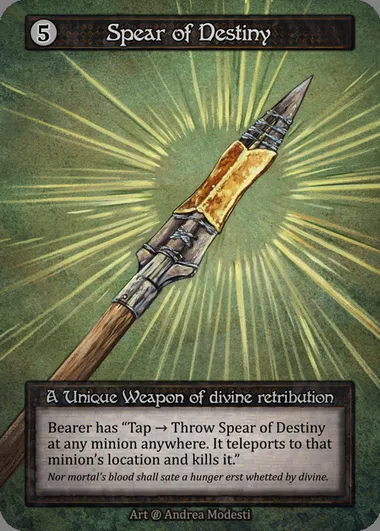 Spear of Destiny, Sorcery card BET 334 — Beta set