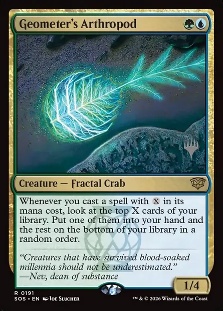 Geometer's Arthropod, Magic card PSOS 191p — Secrets of Strixhaven Promos set