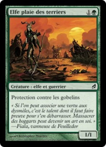 Elfe plaie des terriers, carte Magic LRW 241 — extension Lorwyn