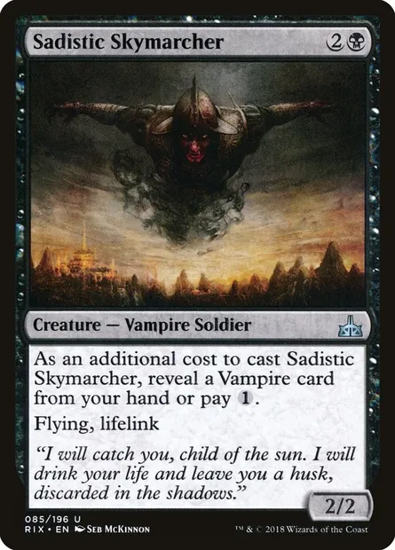 Sadistic Skymarcher, Magic card RIX 85 — Rivals of Ixalan set