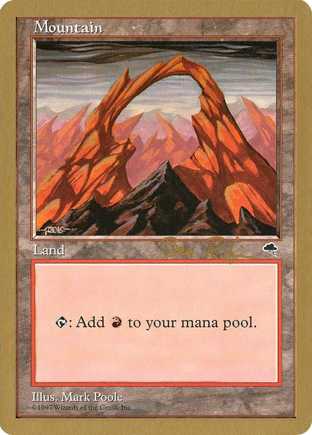 Mountain, Magic card WC98 br345 — World Championship Decks 1998 set