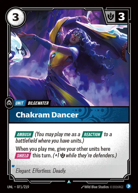 Chakram Dancer, Riftbound card UNL 071 — Unleashed set
