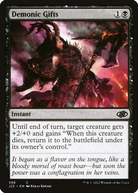 Demonic Gifts, Magic card J22 398 — Jumpstart 2022 set