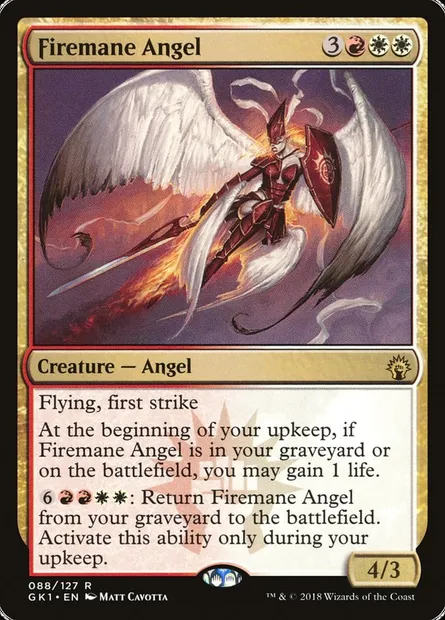 Firemane Angel, Magic card GK1 88 — GRN Guild Kit set