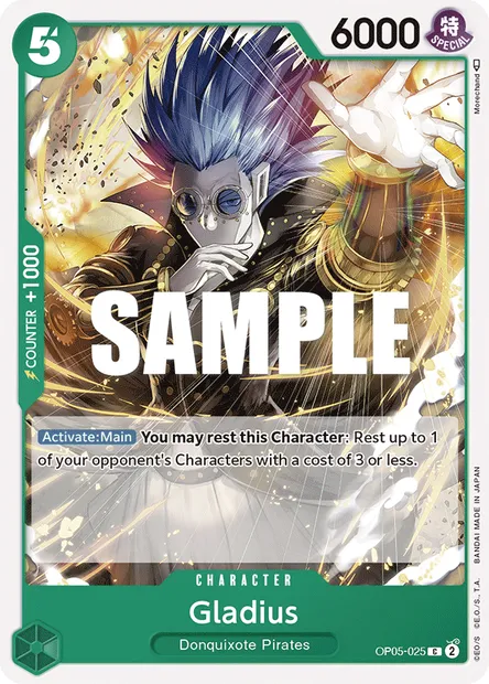 Gladius, carte One Piece OP05-025 — extension AWAKENING OF THE NEW ERA